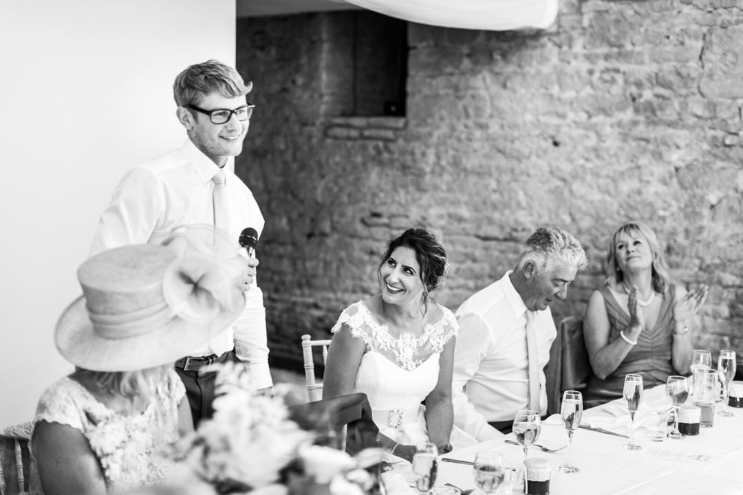 wedding day speeches at great tythe barn