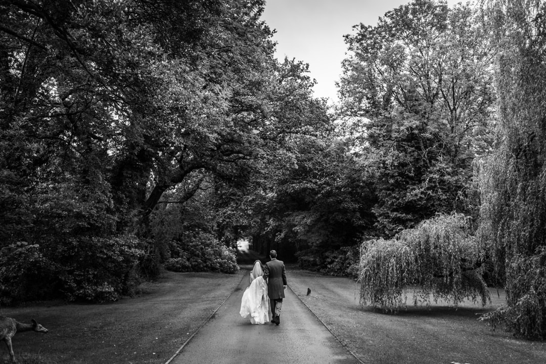 bride and groom at south wales wedding in pencoed house 