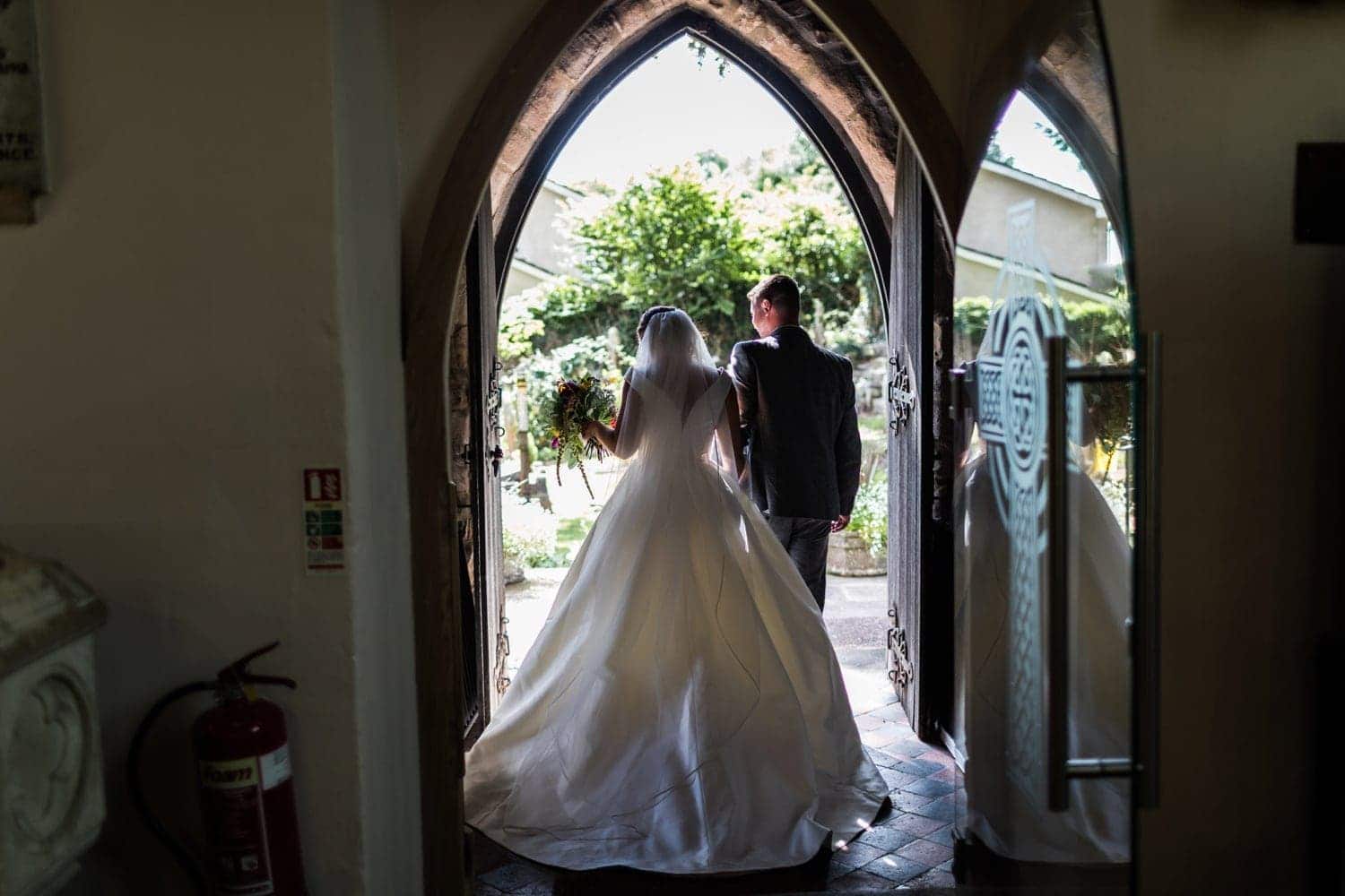Wedding in St Catwgs Church in Pentyrch, South Wales