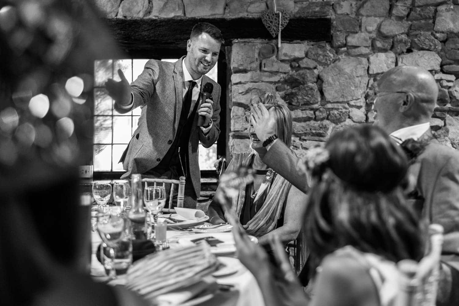 Summer wedding reception at Pencoed House in South Wales