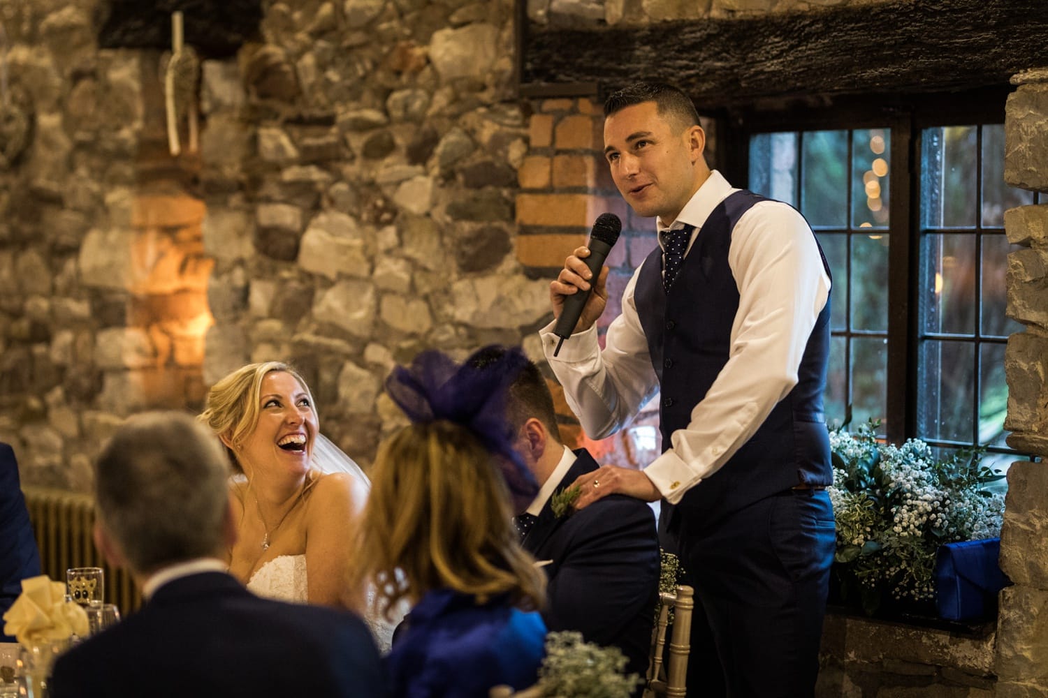 Wedding reception at Pencoed House in South Wales
