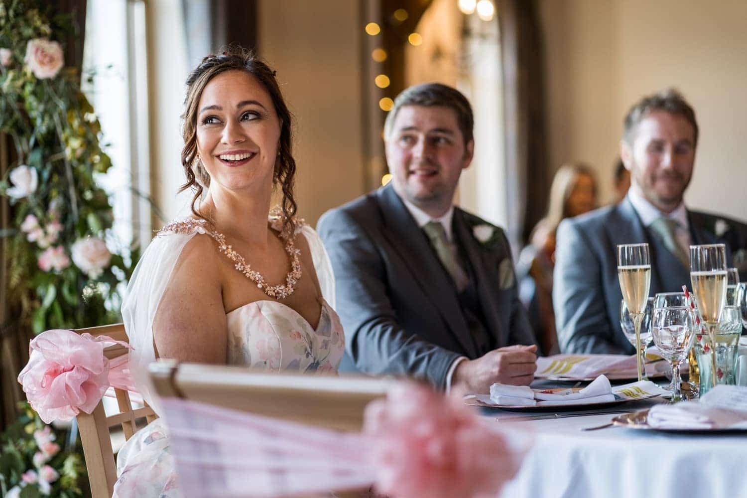 Wedding day speeches at King Arthur Hotel in South Wales