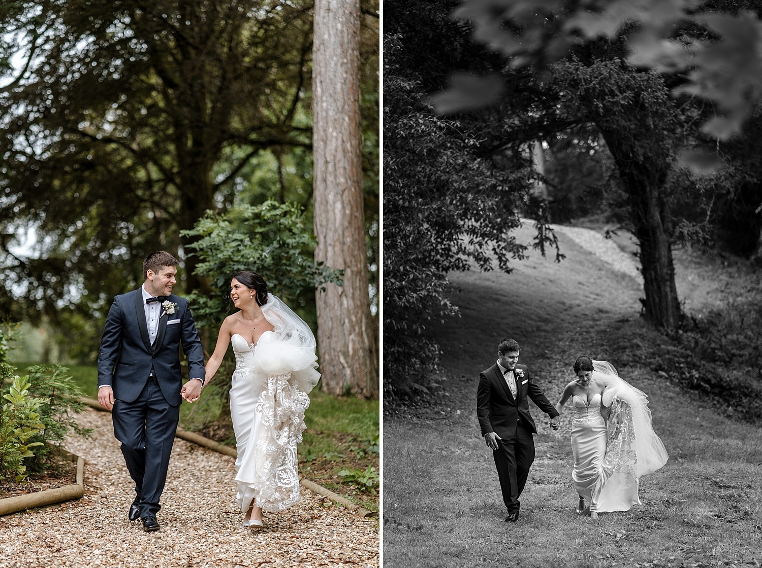 Wedding day portraits at Fairyhill, South Wales