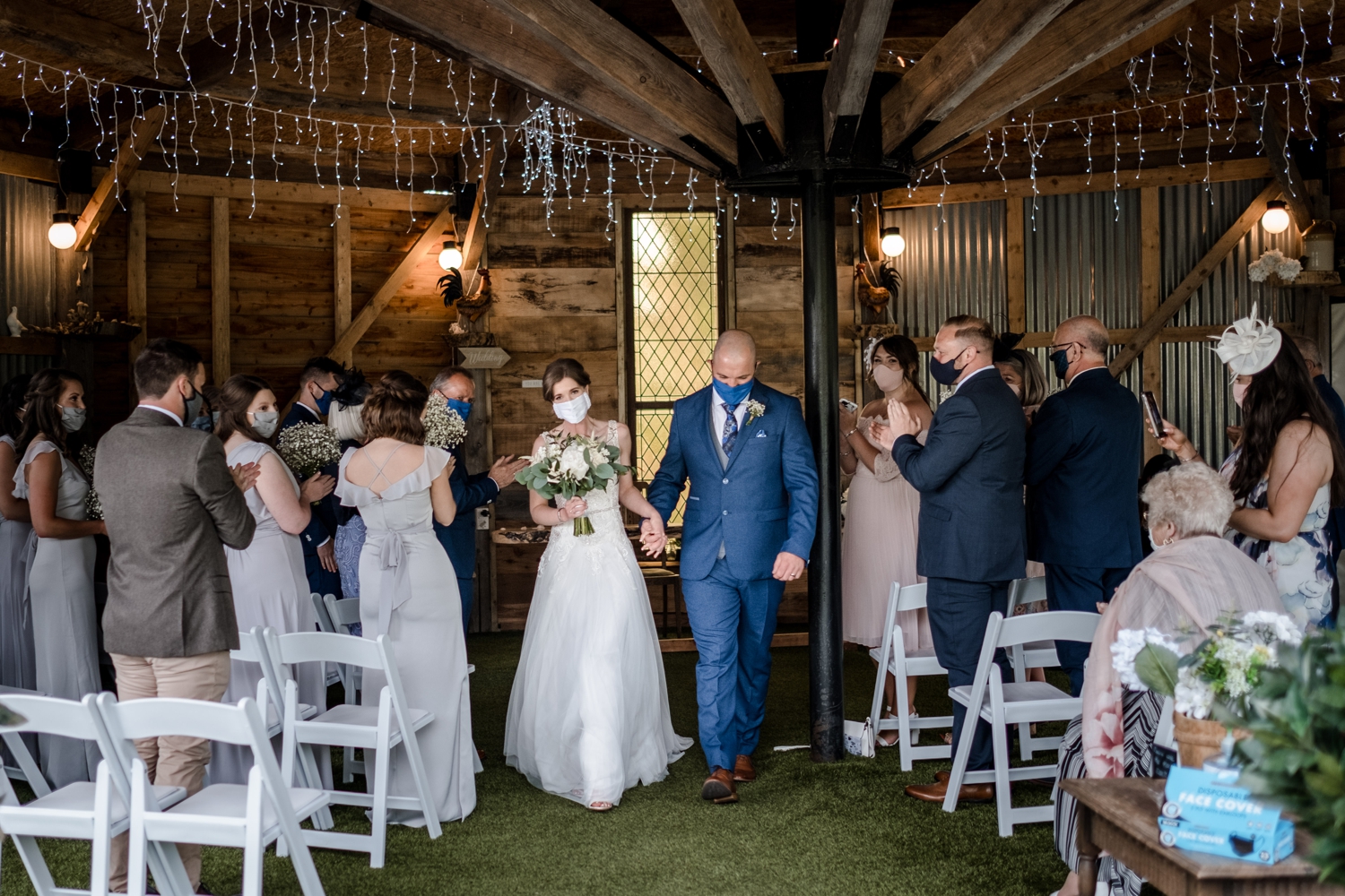 Marriage ceremony at Woodhouse Barn