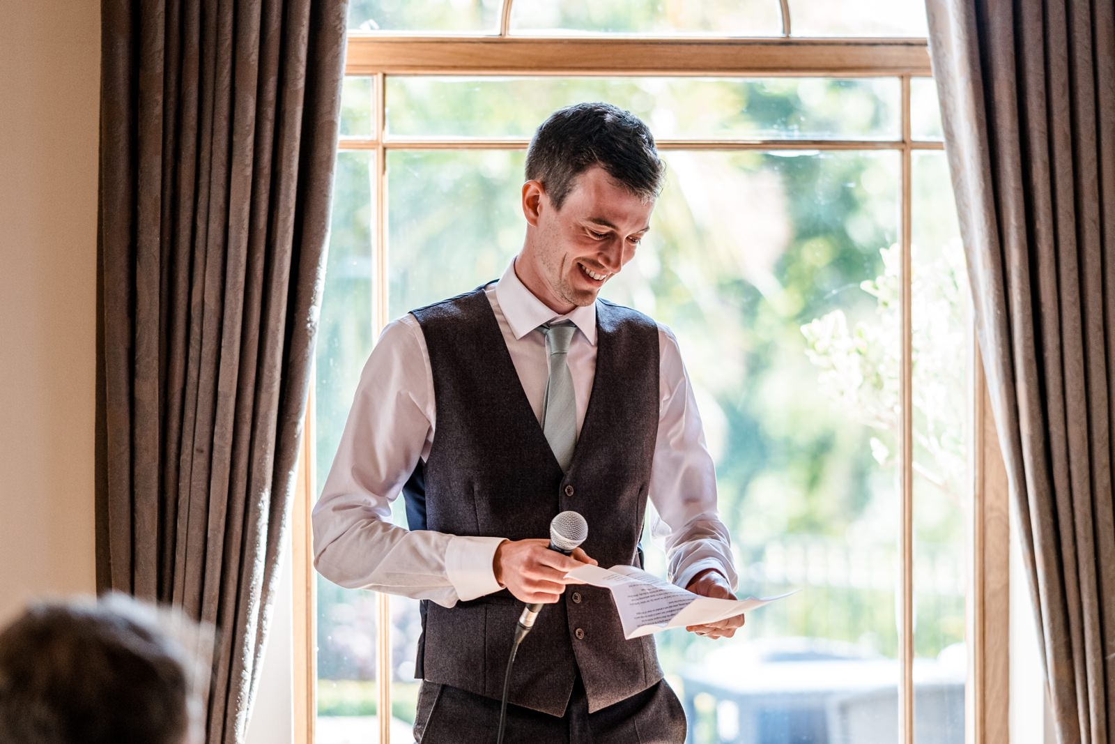 Wedding speeches at King Arthur Hotel, South Wales