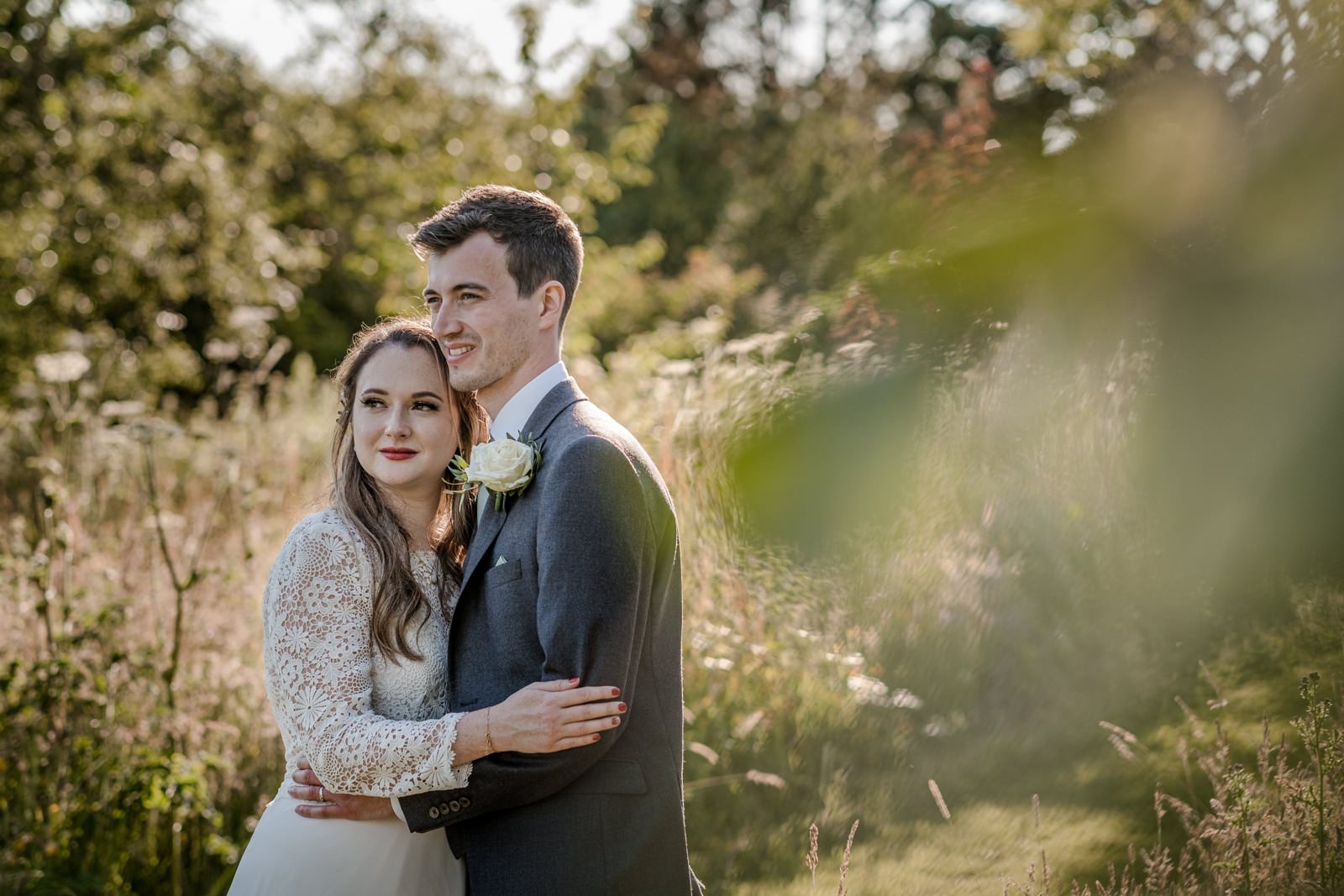 Bride and groom portrait at King Arthur Hotel, South Wales