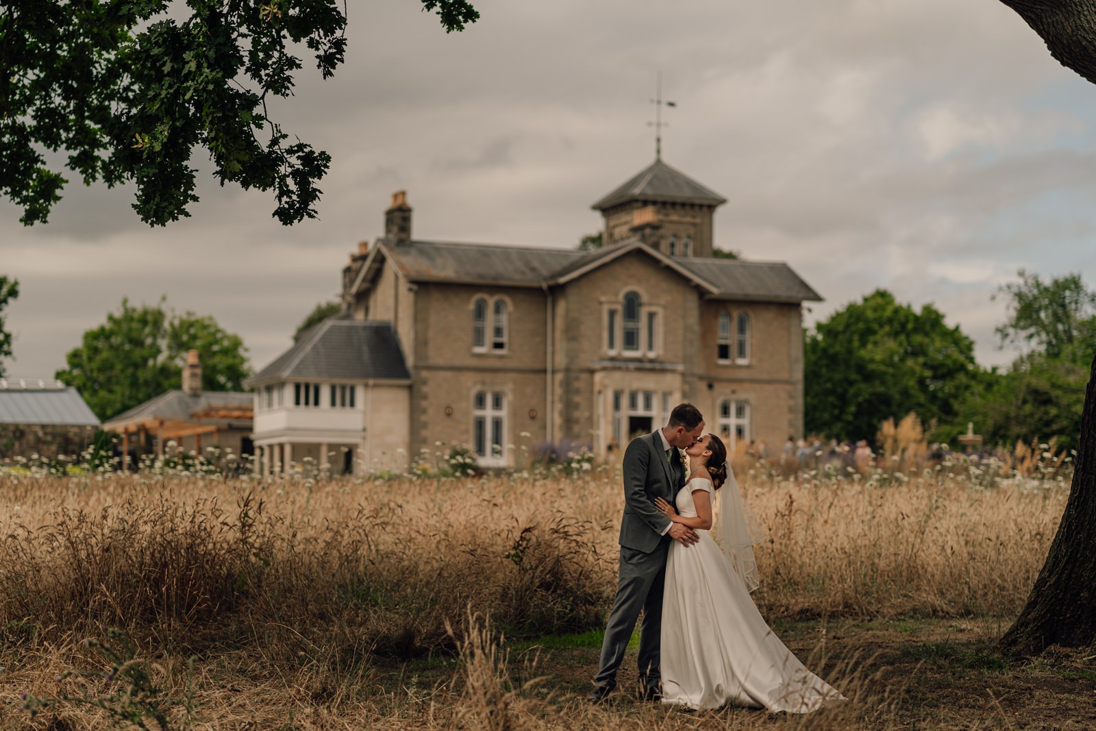 Bride and groom portraits at St Tewdrics House