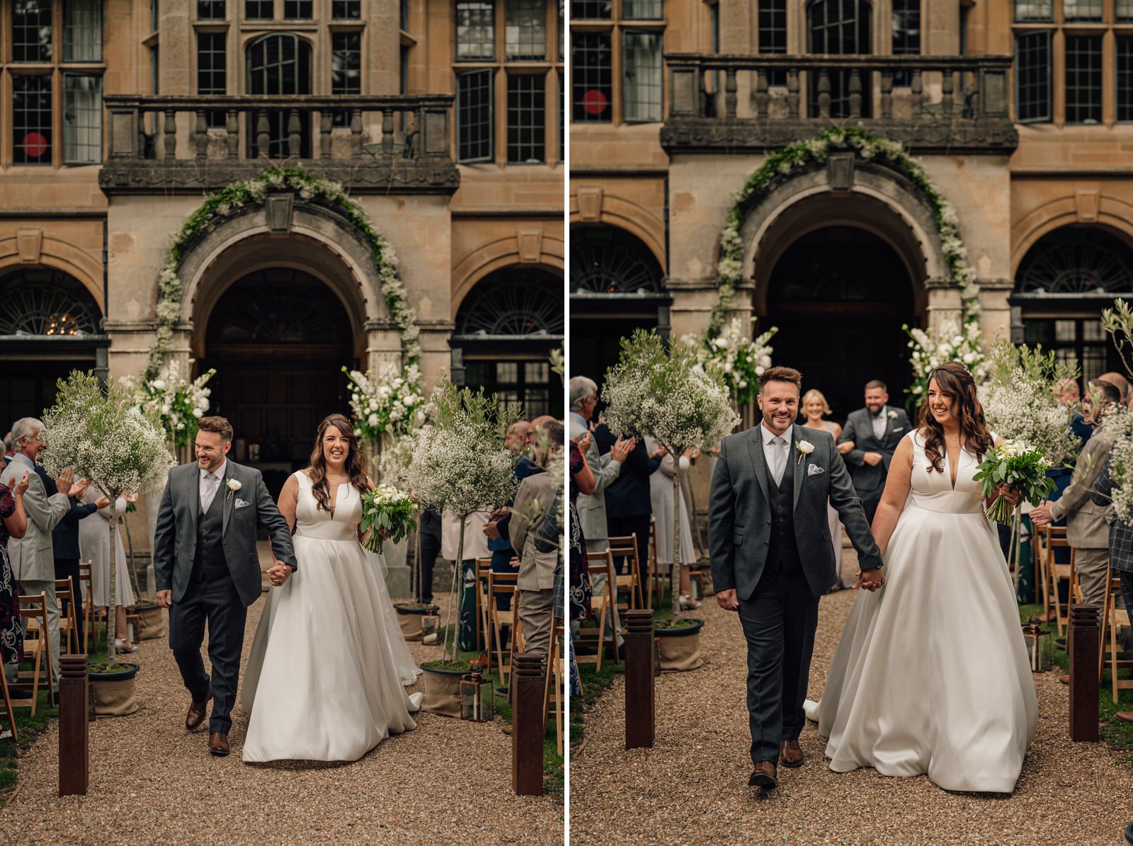 Outdoor marriage ceremony at Coombe Lodge