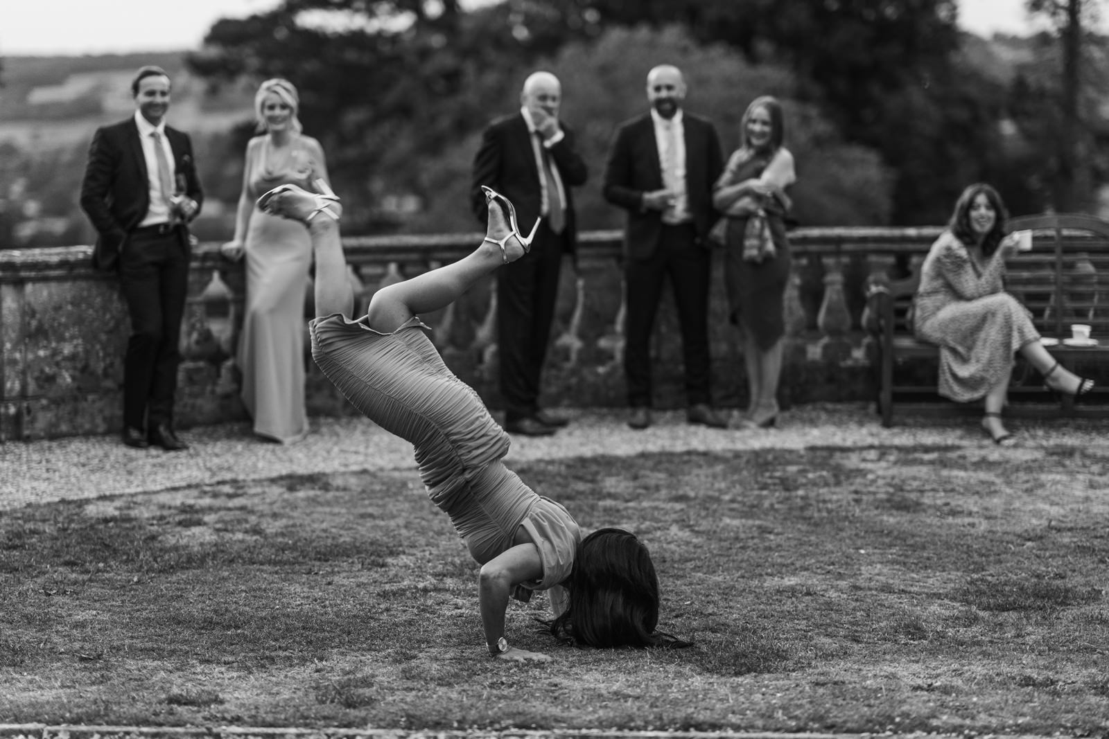 wedding guest doing the worm